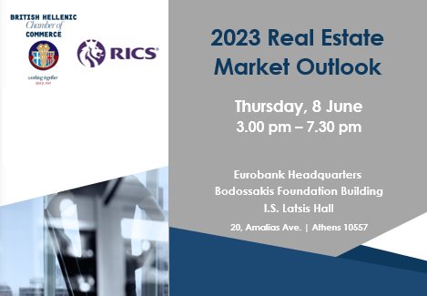 BHCC - RICS in Greece | 2023 Real Estate Market Outlook | 8 June 2023 | Announcement & Agenda